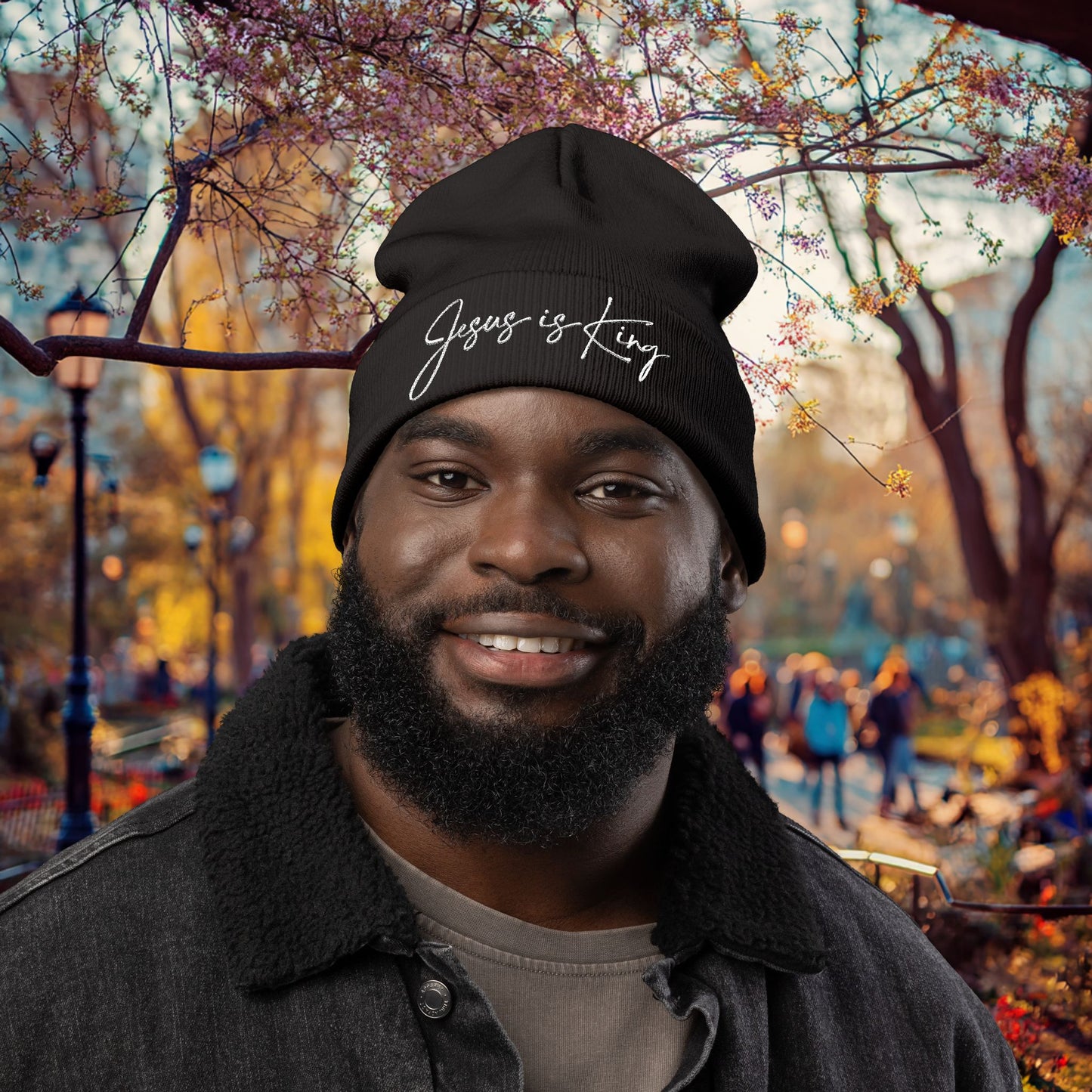 Jesus is King Knit Beanie