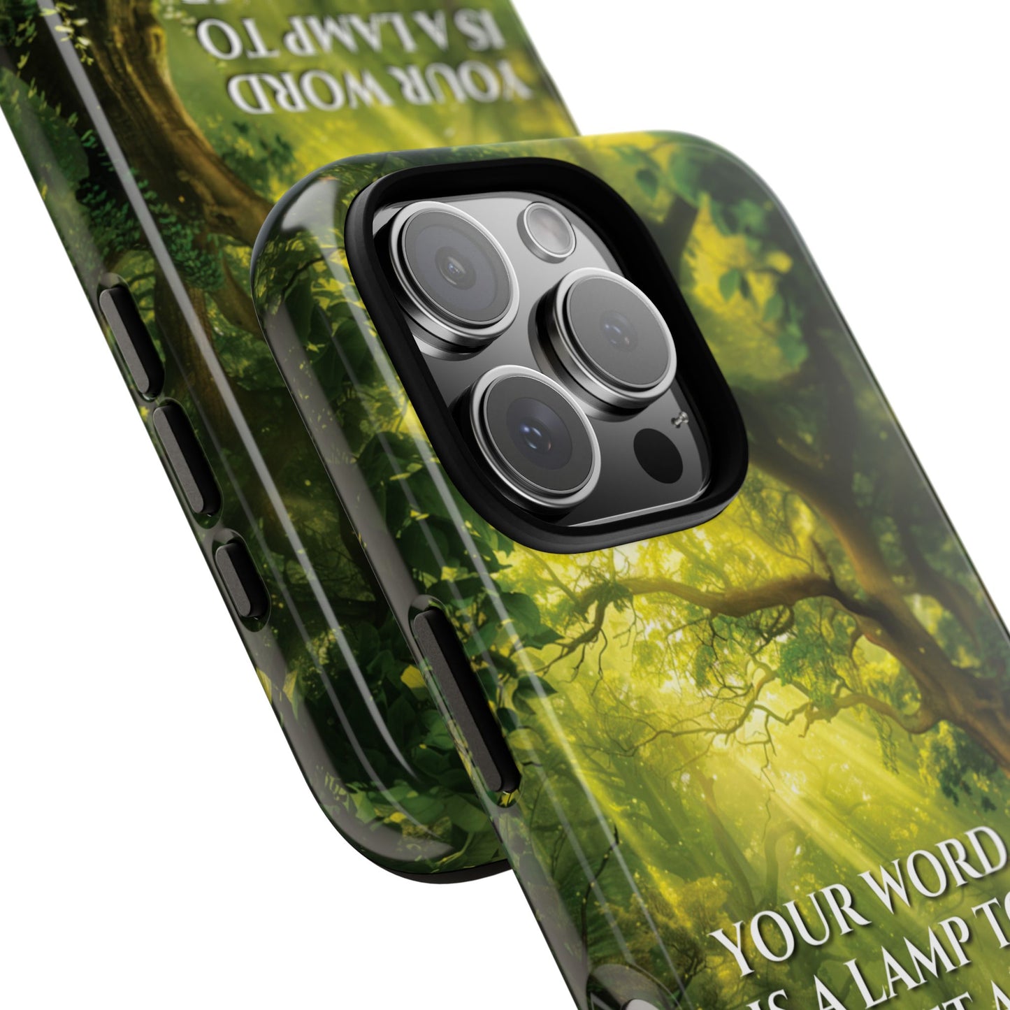 Phone Case Psalm 119:105 Forest Scene Tough Case