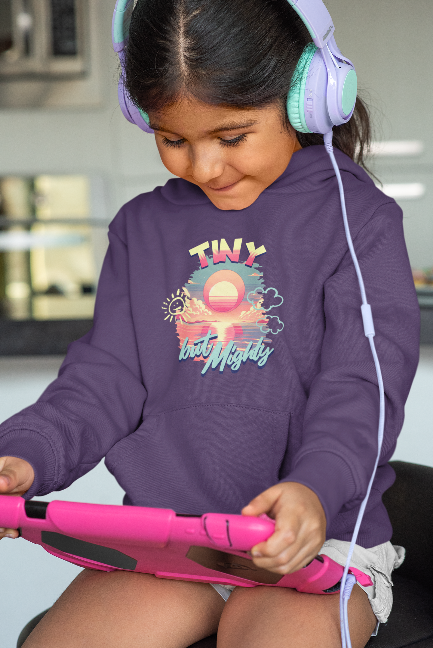 Youth Hoodie - Tiny but Mighty Design for Kids