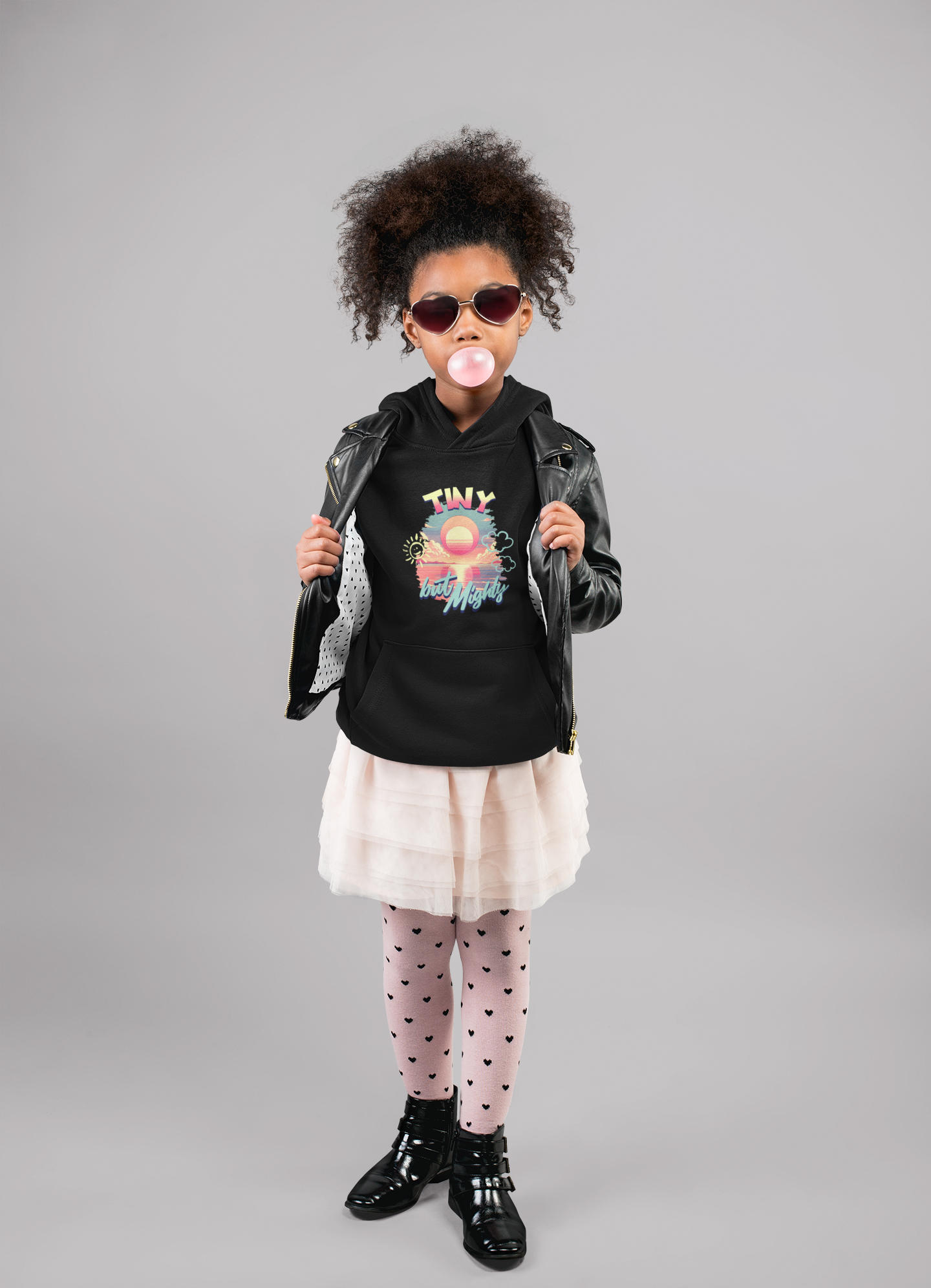 Youth Hoodie - Tiny but Mighty Design for Kids